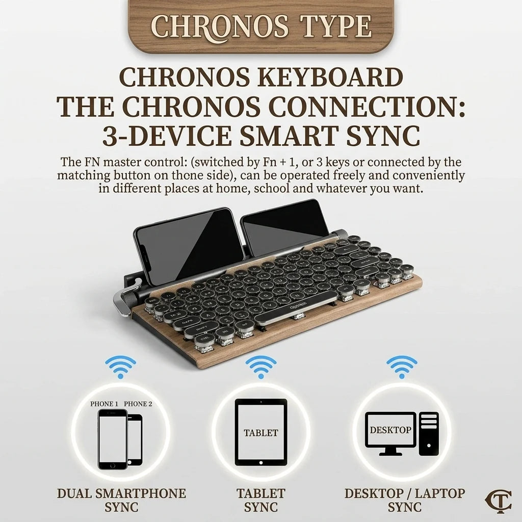 TypeNova — Retro Wireless Keyboard for Focused Work